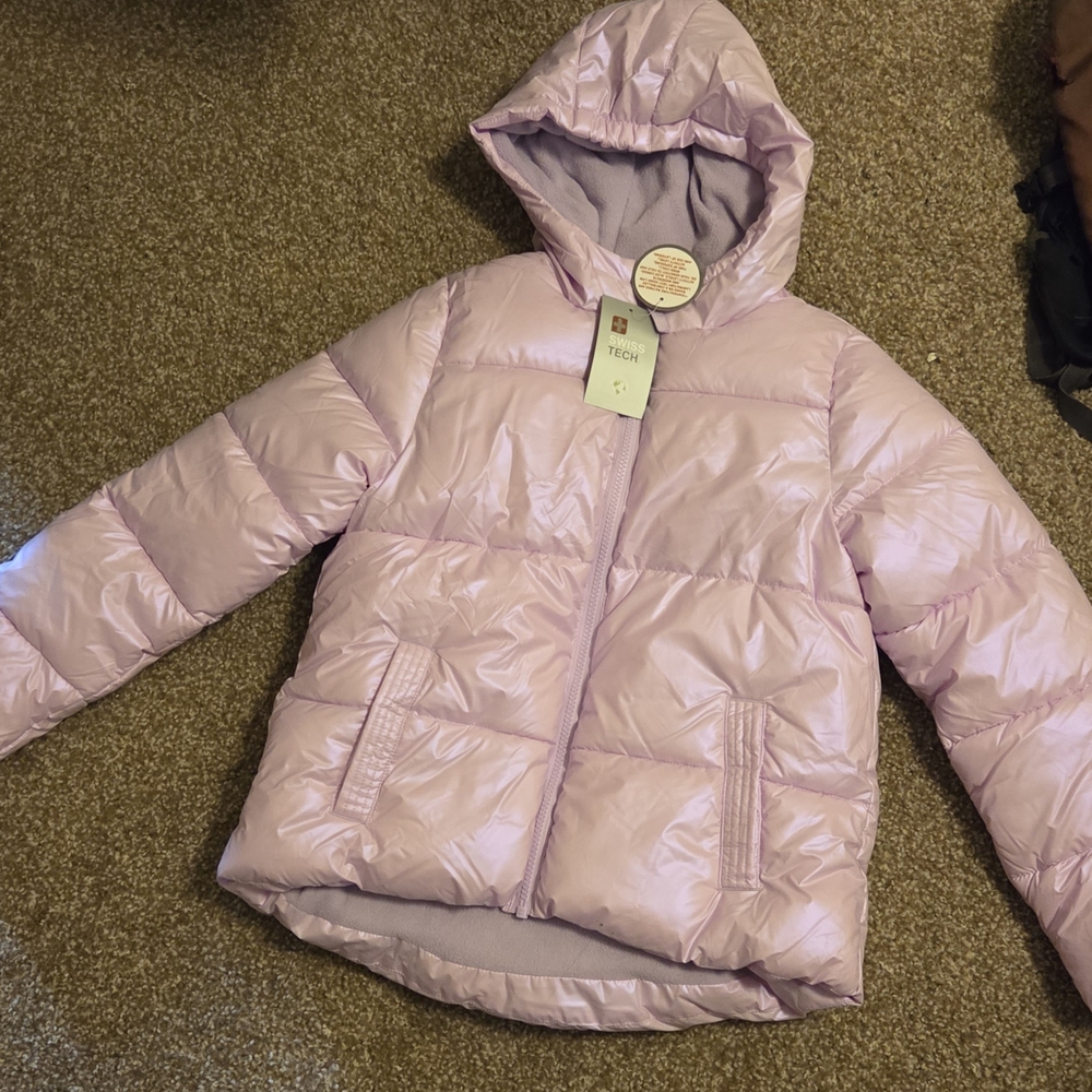 Kids Pink Puffer Jacket